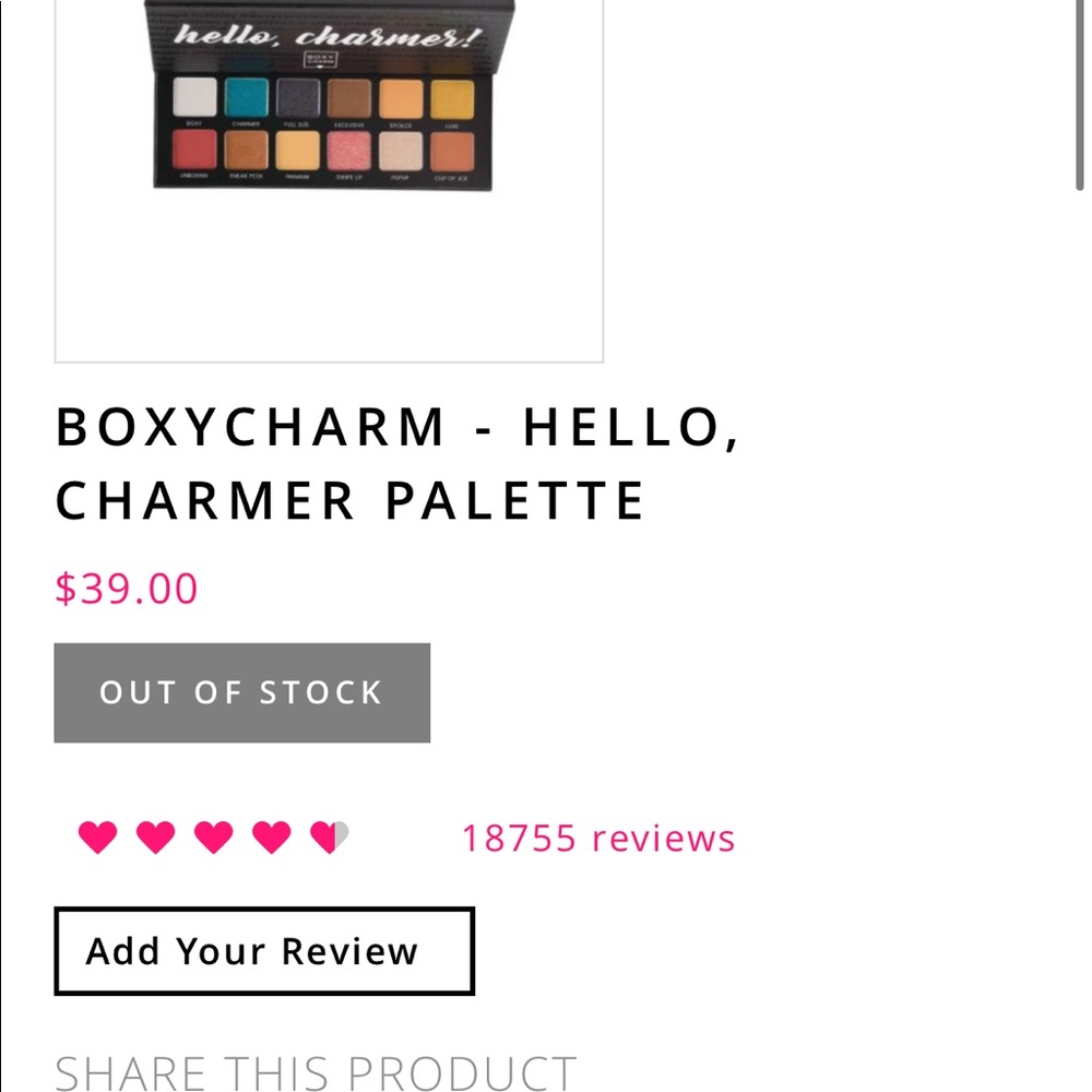 BoxyCharm Hello Charmer Palette